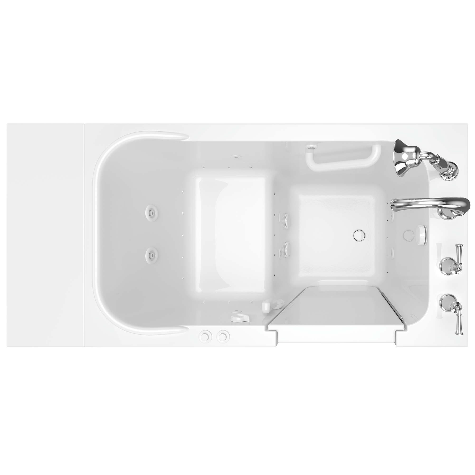 GEL Walk In Tub 48LX28WX38H Right Hand DUAL White ST WHITE
